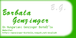 borbala genzinger business card